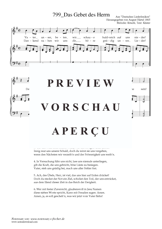 Product picture to: Das Gebet des Herrn Ritschl, Text: Küster