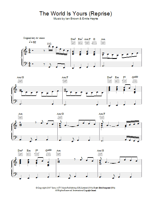 Produktgalerie: Seite 1 von 1 The World Is Yours (Reprise), Ian Brown, Gesang, Gitarre, Klavier