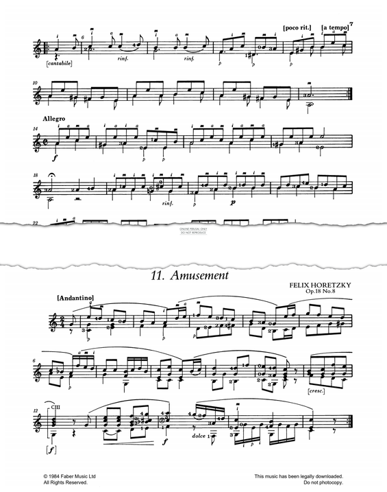 Product gallery: Page 1 of 1 Amusement Op.18, No.8, Felix Horetzky