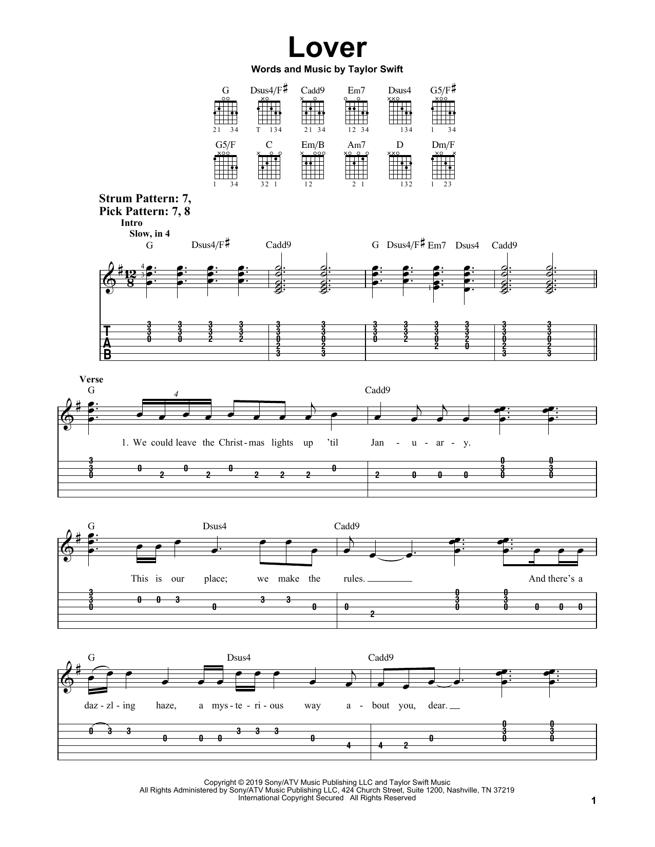 Product gallery: Page 1 of 1 Lover, Taylor Swift