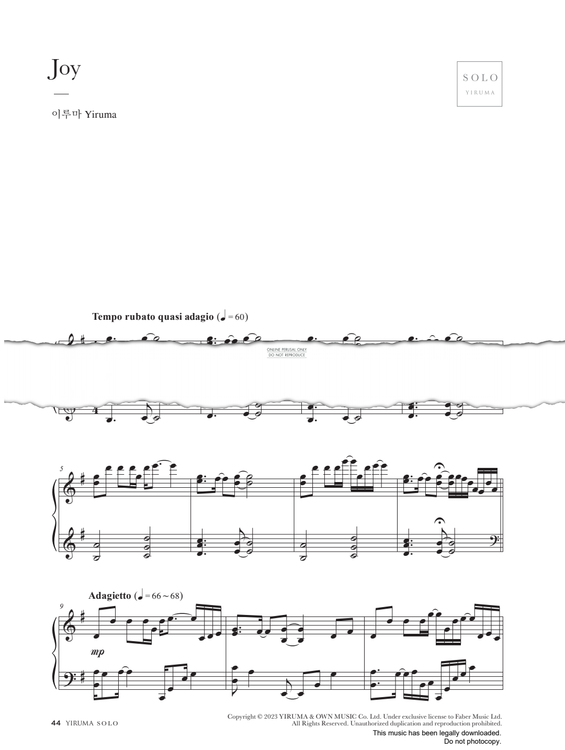 Produktgalerie: Seite 1 von 1 Joy, Yiruma, Klavier