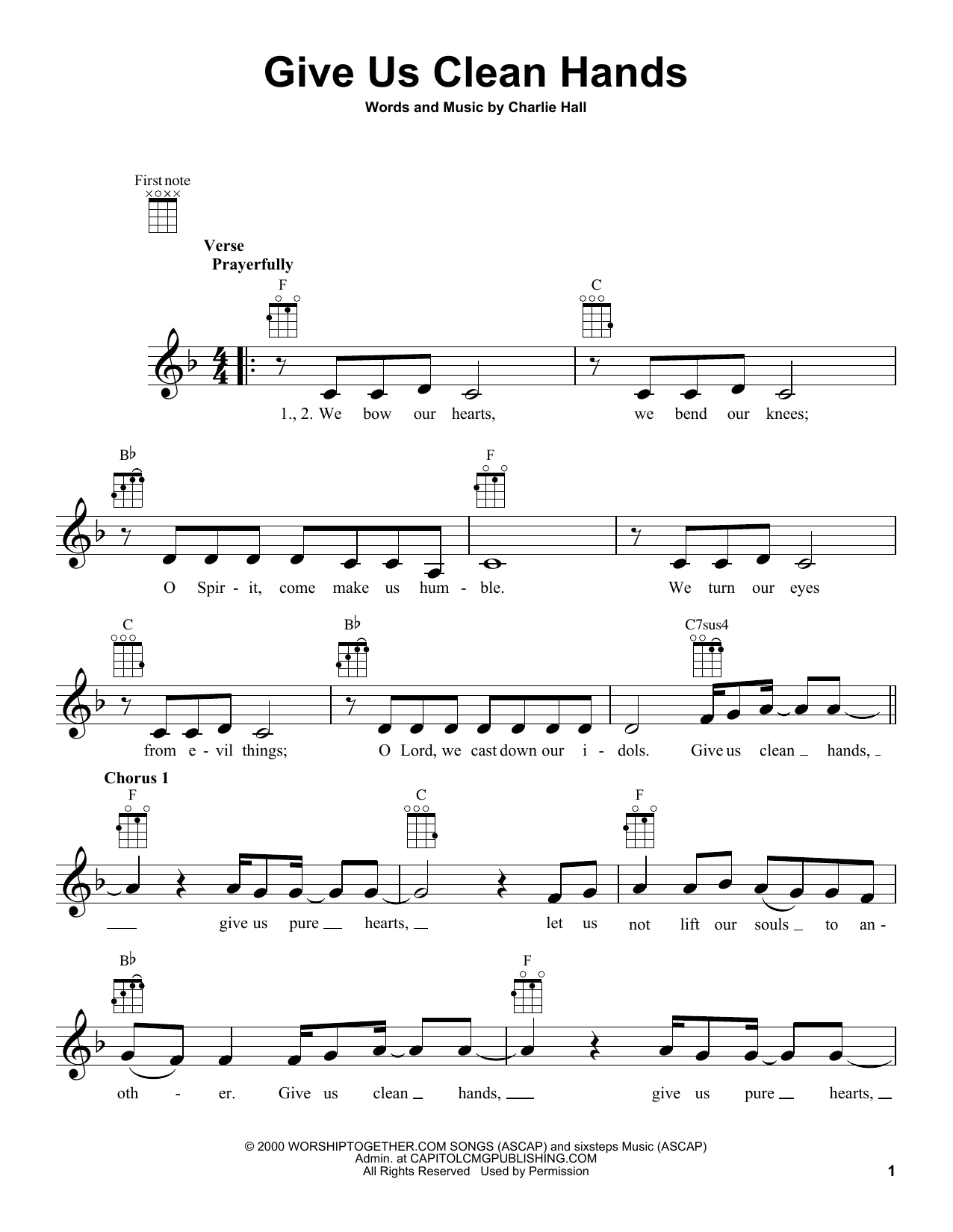 Product gallery: Page 1 of 1 Give Us Clean Hands, Chris Tomlin