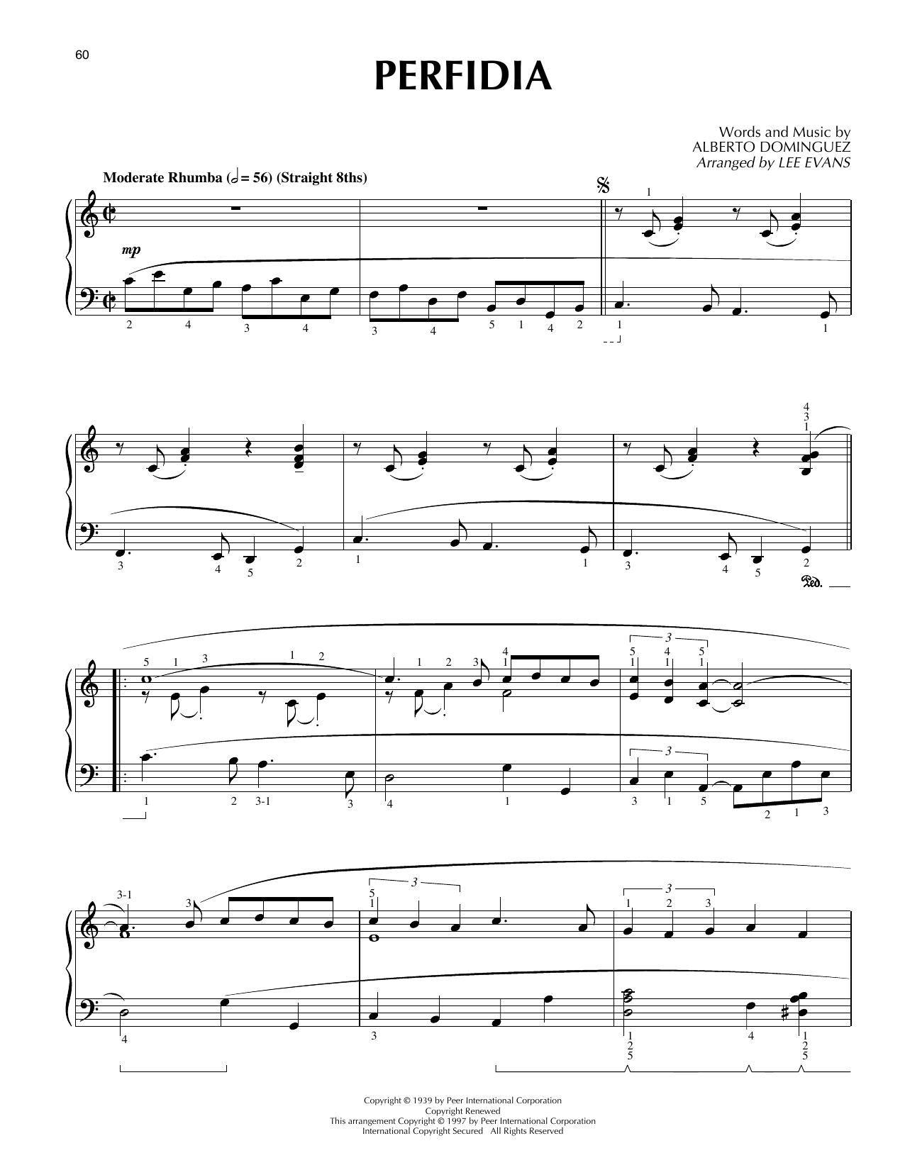 Produktbild zu: Perfidia (arr. Lee Evans)