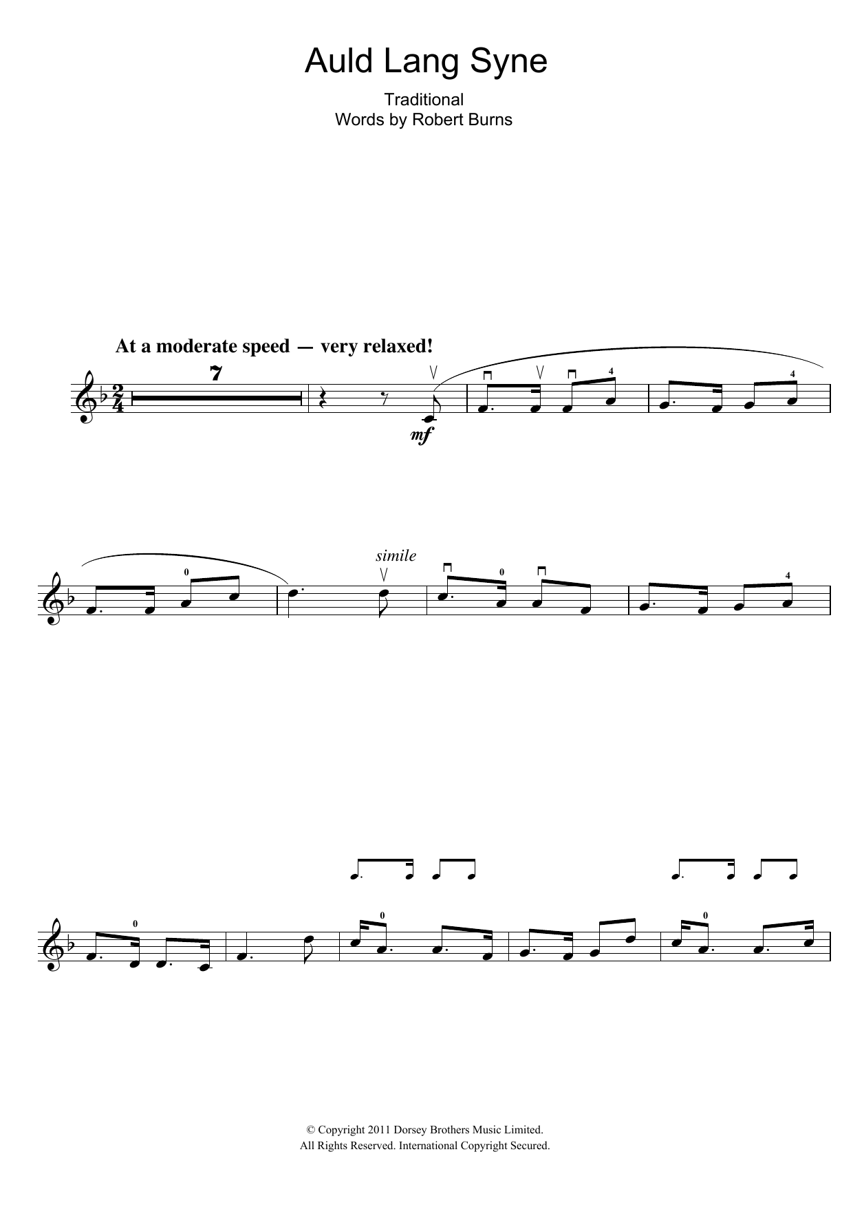 Product gallery: Page 1 of 1 Auld Lang Syne, Traditional