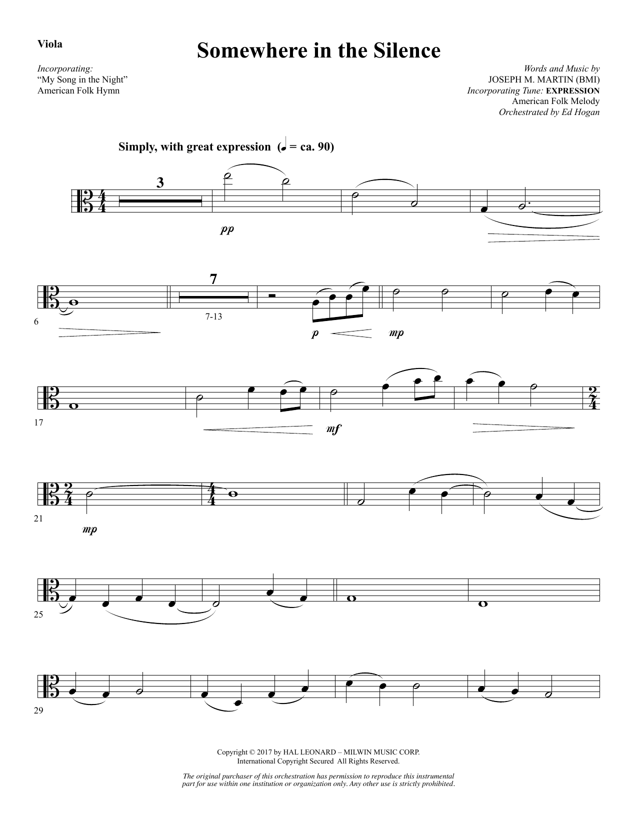 Produktbild zu: Somewhere in the Silence - Viola