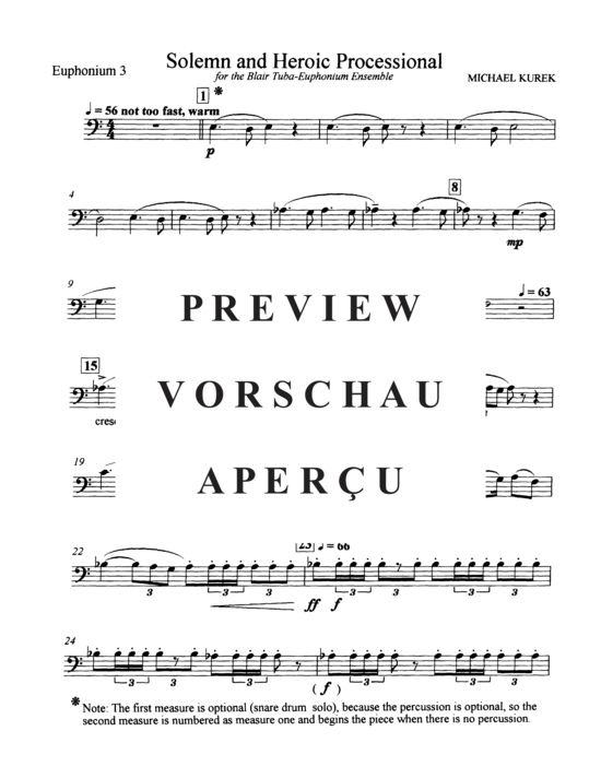 Produktgalerie: Seite 18 von 21 Solemn and Heroic Processional , , (Tuba Ensemble EEEETTTT + opt. Percussion)