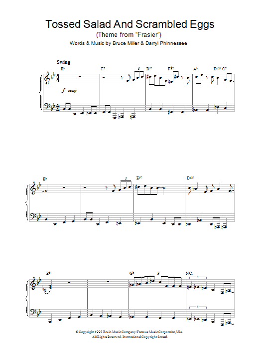 Produktbild zu: Tossed Salad And Scrambled Eggs (Theme from Frasier)