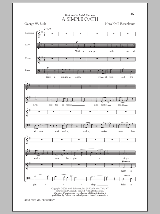 Produktgalerie: Seite 1 von 1 A Simple Oath, Nora Kroll-Rosenbaum, Chor