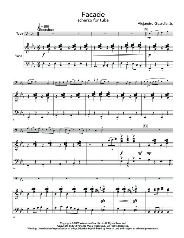 Product gallery: Page 1 of 11 Facade, , (tuba and piano)