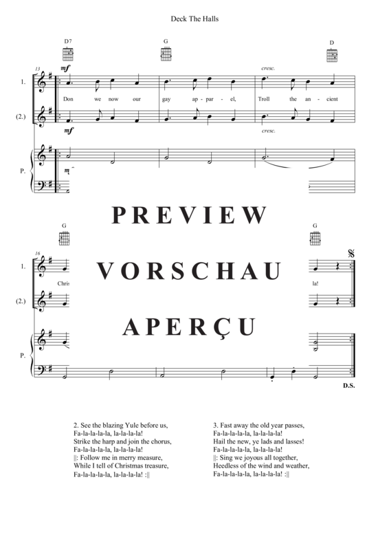 Produktgalerie: Seite 3 von 3 Deck The Halls , , Klavier und Gesang