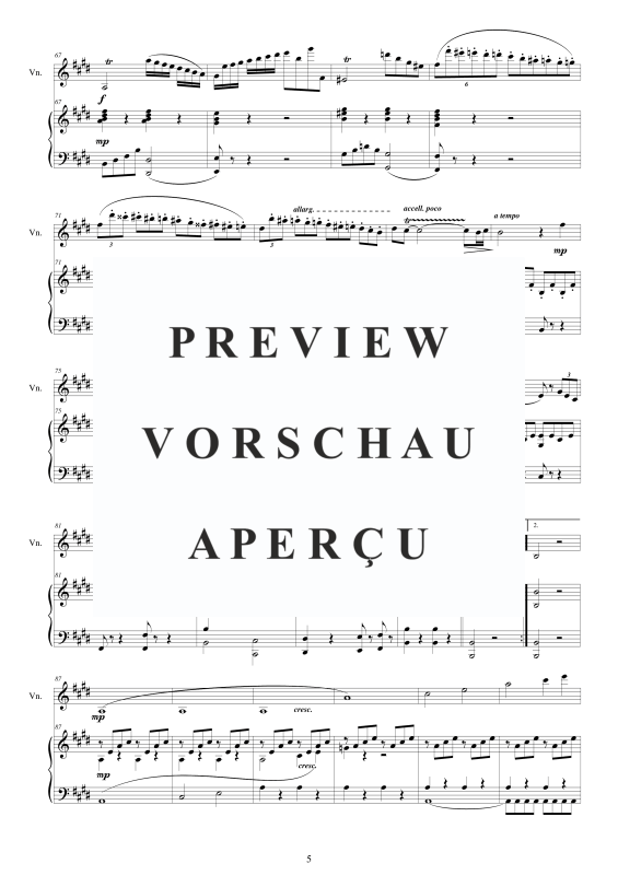 Produktgalerie: Seite 6 von 11 Streichquartett Nr. 2 in E-Dur, , Violine und Klavier