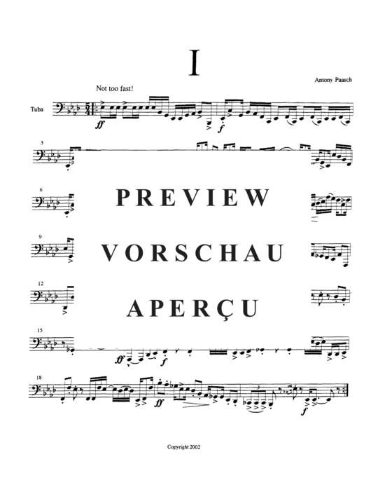 Product gallery: Page 4 of 9 Suite for Solo Tuba Alone by Itself without Accompaniment , , (Tuba Solo)