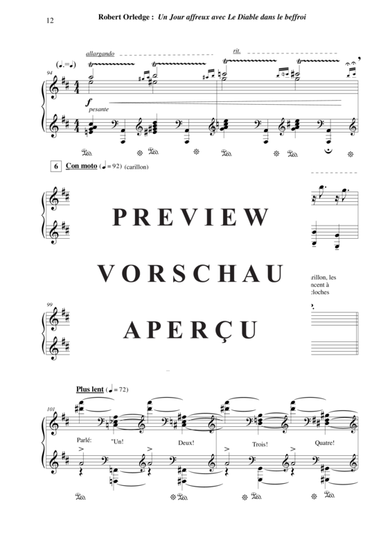 Product gallery: Page 13 of 21 Un Jour Affreux Avec Le Diable Dans Le Beffroi , , (piano solo + narrator)