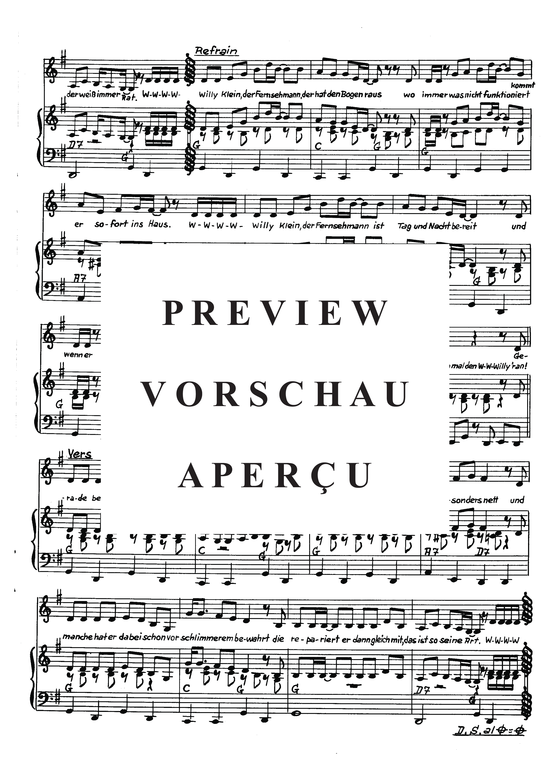 Produktgalerie: Seite 5 von 5 Willy Klein, der Fernsehmann, Gabriel, 	Gunter, Klavier und Gesang