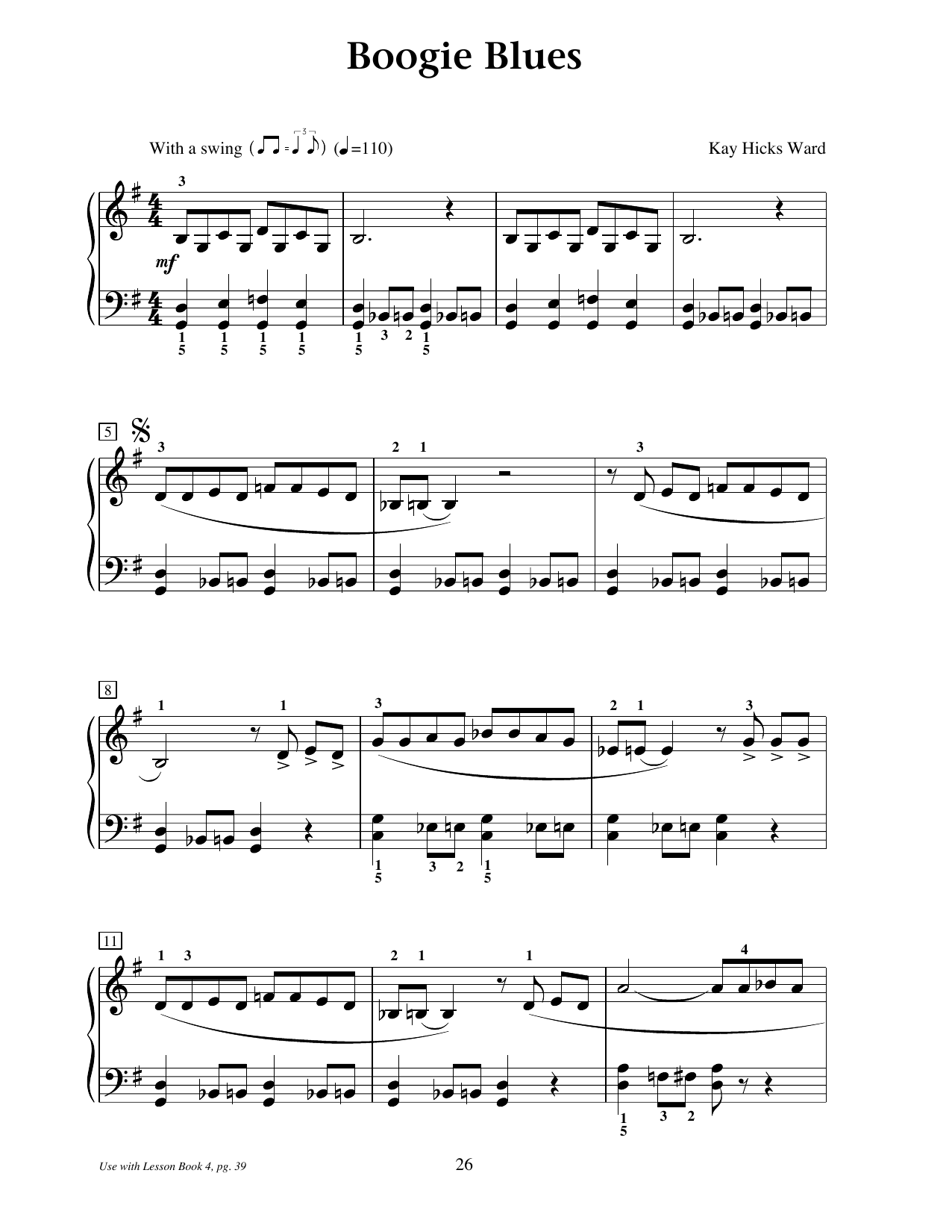 Produktgalerie: Seite 1 von 1 Boogie Blues, Kay Hicks Ward, Klavier