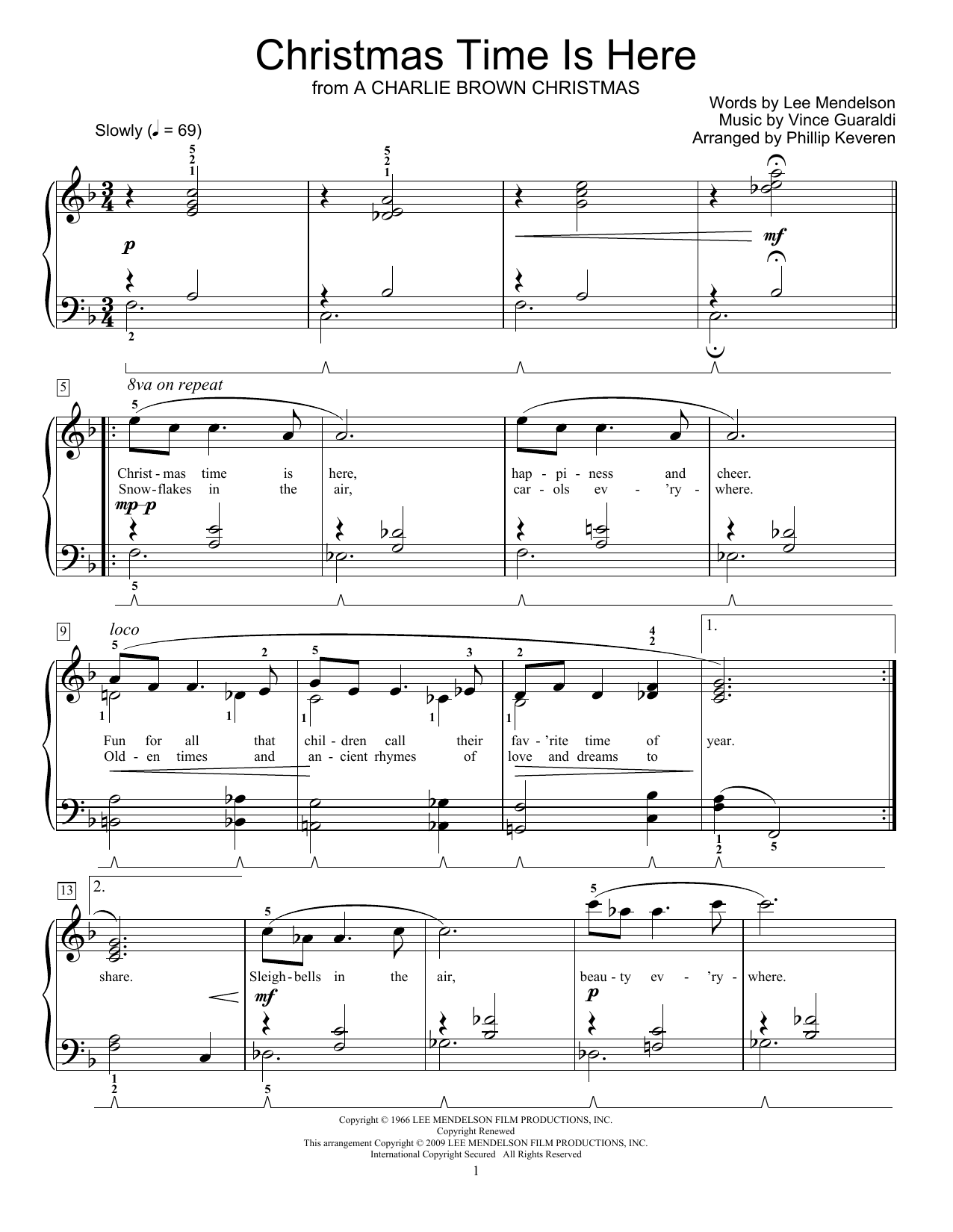 Product picture to: Christmas Time Is Here (arr. Phillip Keveren)