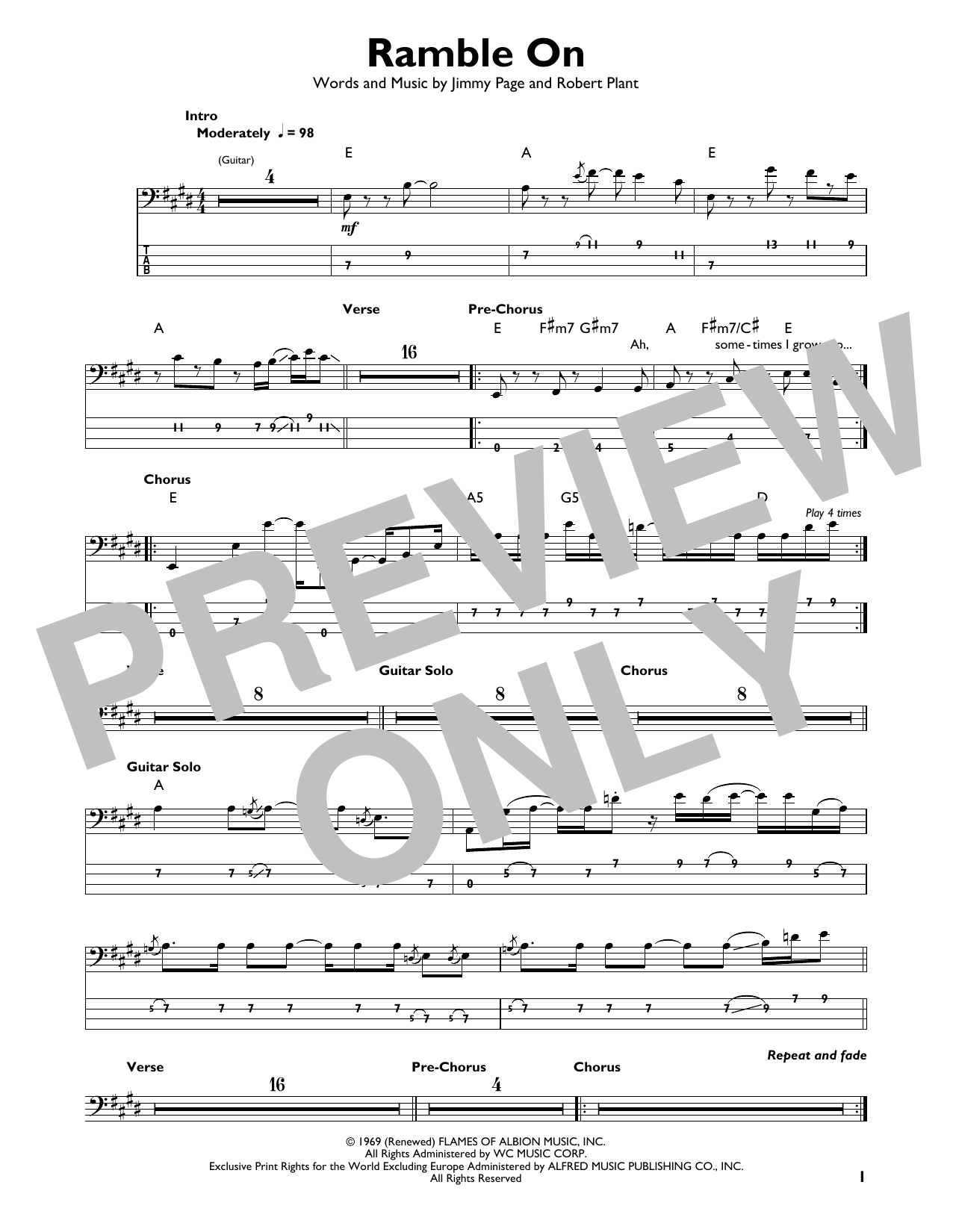 Produktgalerie: Seite 1 von 1 Ramble On, Led Zeppelin
