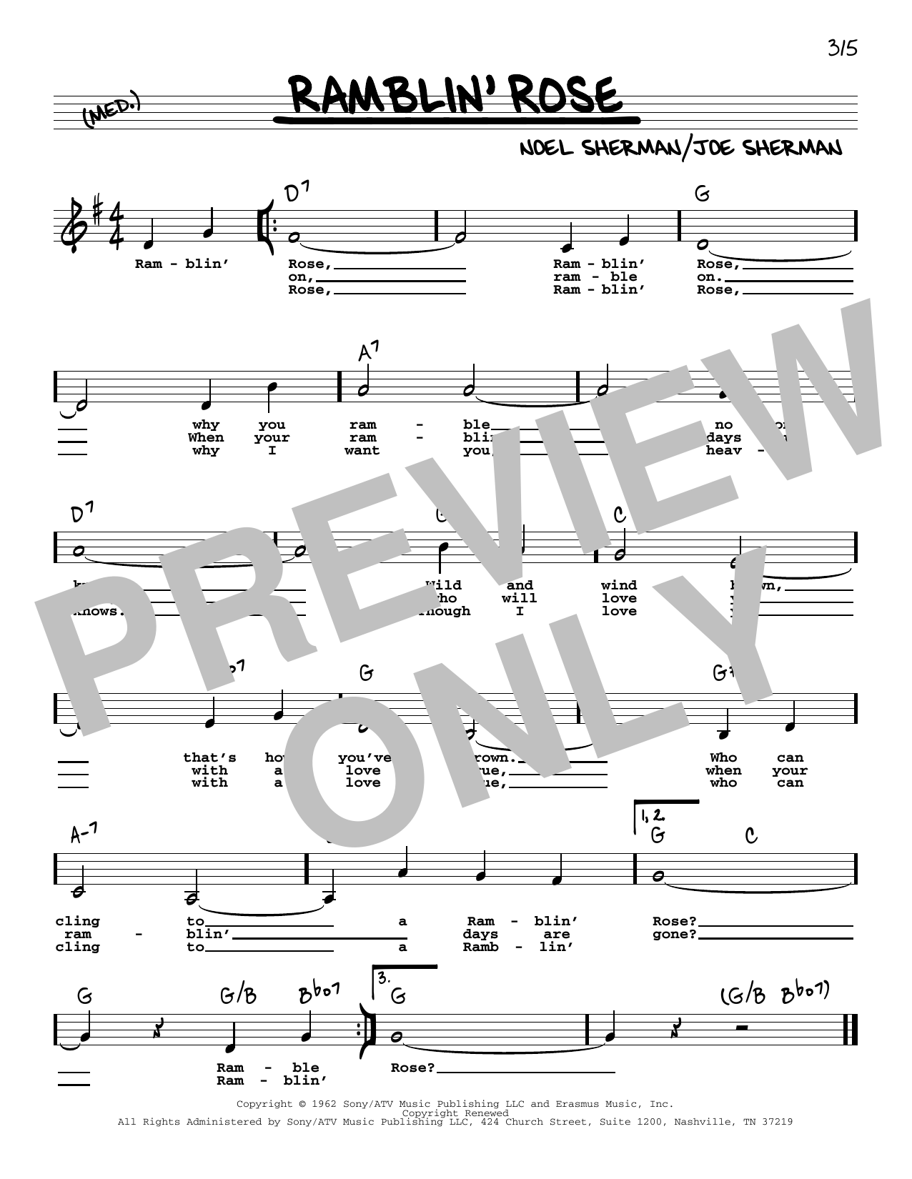 Produktbild zu: Ramblin' Rose (Low Voice)