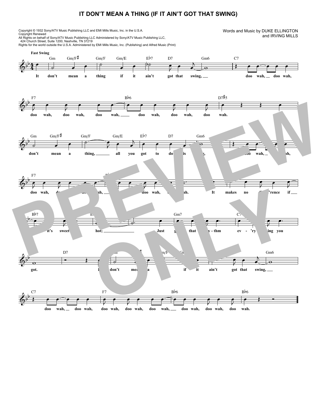 Produktbild zu: It Don't Mean A Thing (If It Ain't Got That Swing)