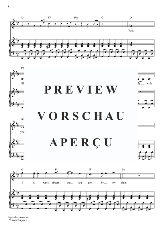 Produktgalerie: Seite 9 von 11 L'Amour Toujours, Gigi D'Agostino, Gesang mit Klavierbegleitung