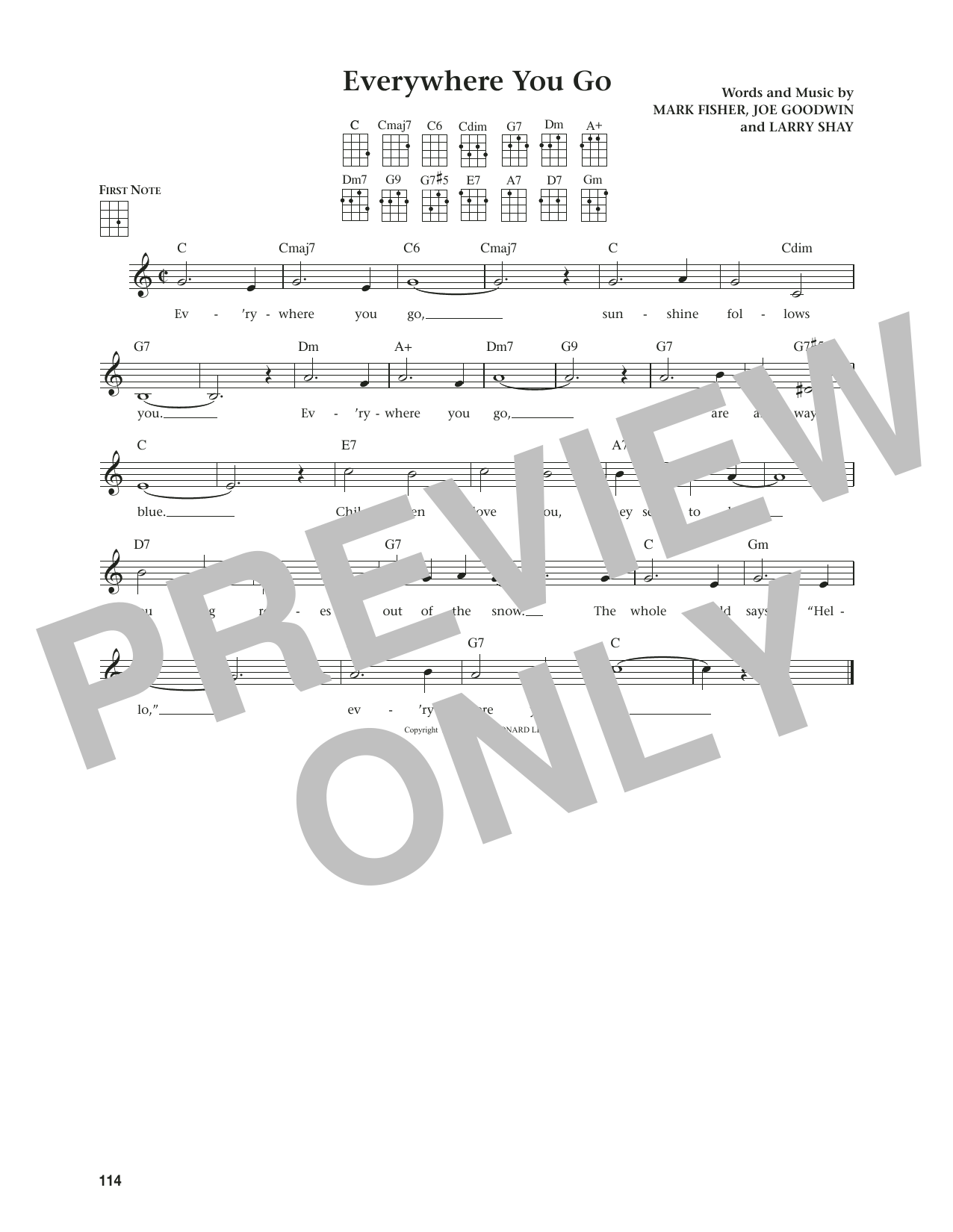 Produktgalerie: Seite 1 von 1 Everywhere You Go (from The Daily Ukulele) (arr. Jim Beloff), Joe Goodwin, Ukulele