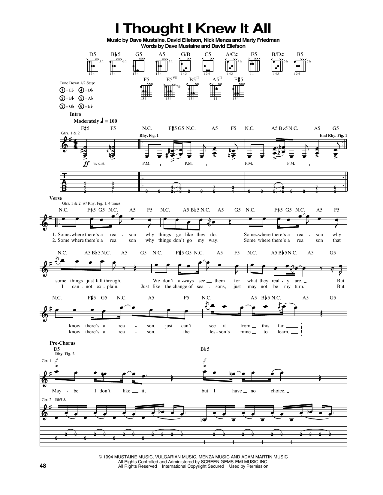 Product gallery: Page 1 of 1 I Thought I Knew It All, Megadeth