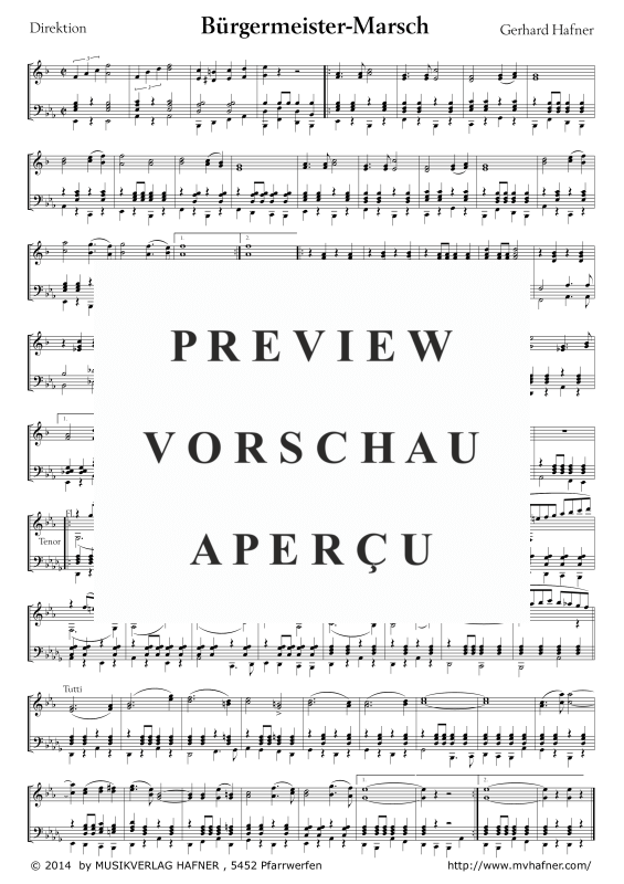 Product gallery: Page 1 of 11 Bürgermeister-Marsch, , (large wind orchestra)