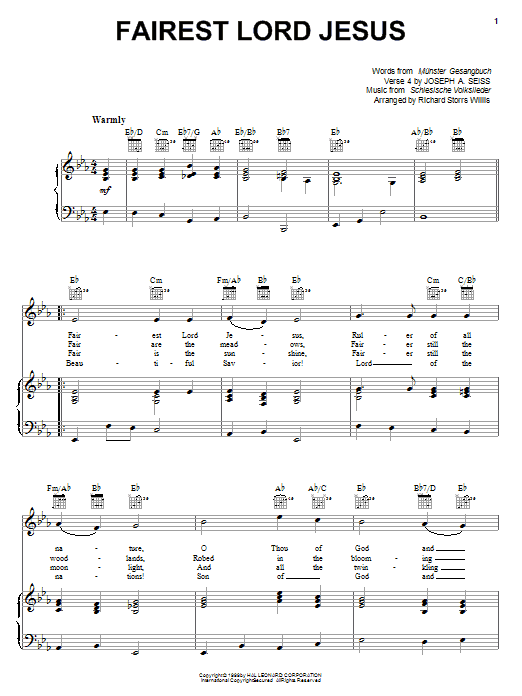 Produktbild zu: Fairest Lord Jesus