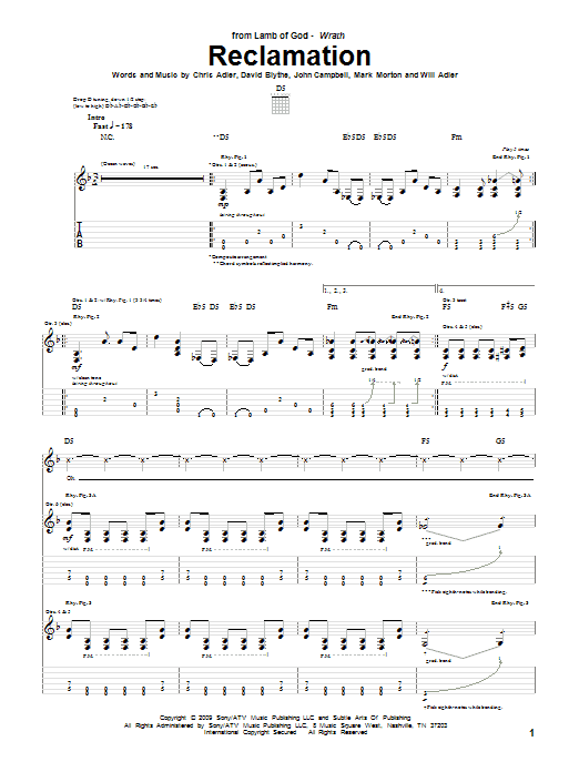 Produktgalerie: Seite 1 von 1 Reclamation, Lamb Of God, Gitarre