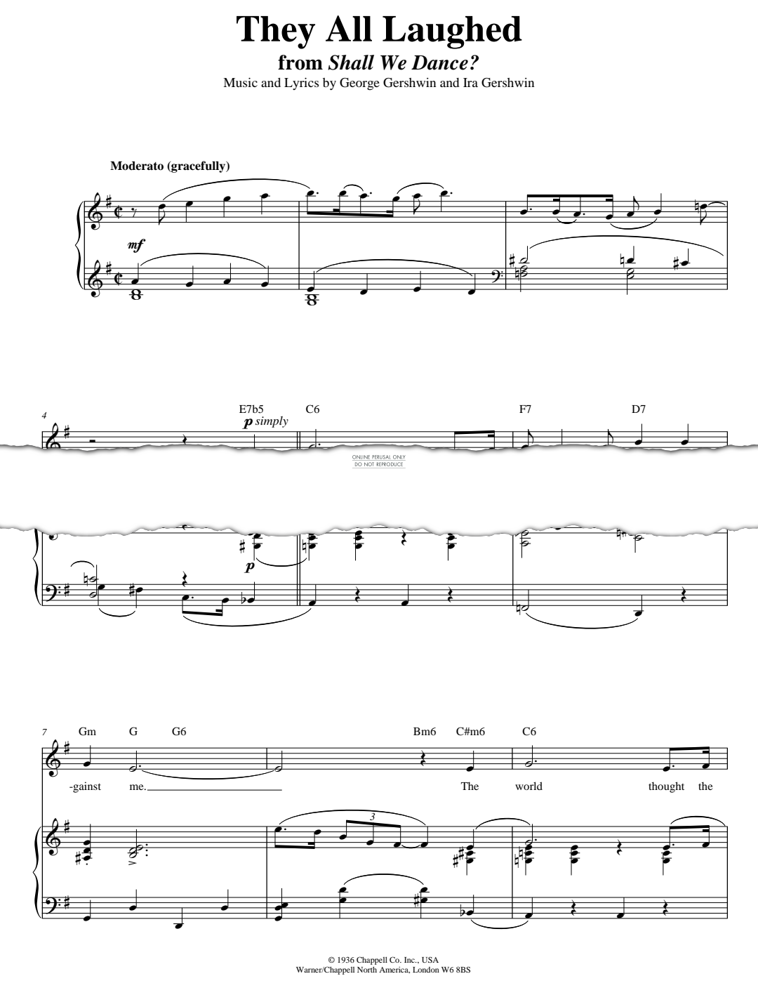 gallery: They All Laughed, George Gershwin, Gesang, Gitarre, Klavier