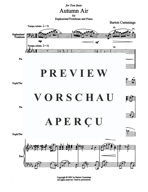 Produktgalerie: Seite 3 von 10 Autumn Air, , Euphonium und Klavier