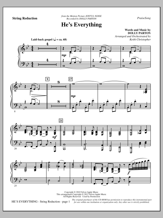 Produktbild zu: He's Everything - Keyboard String Reduction