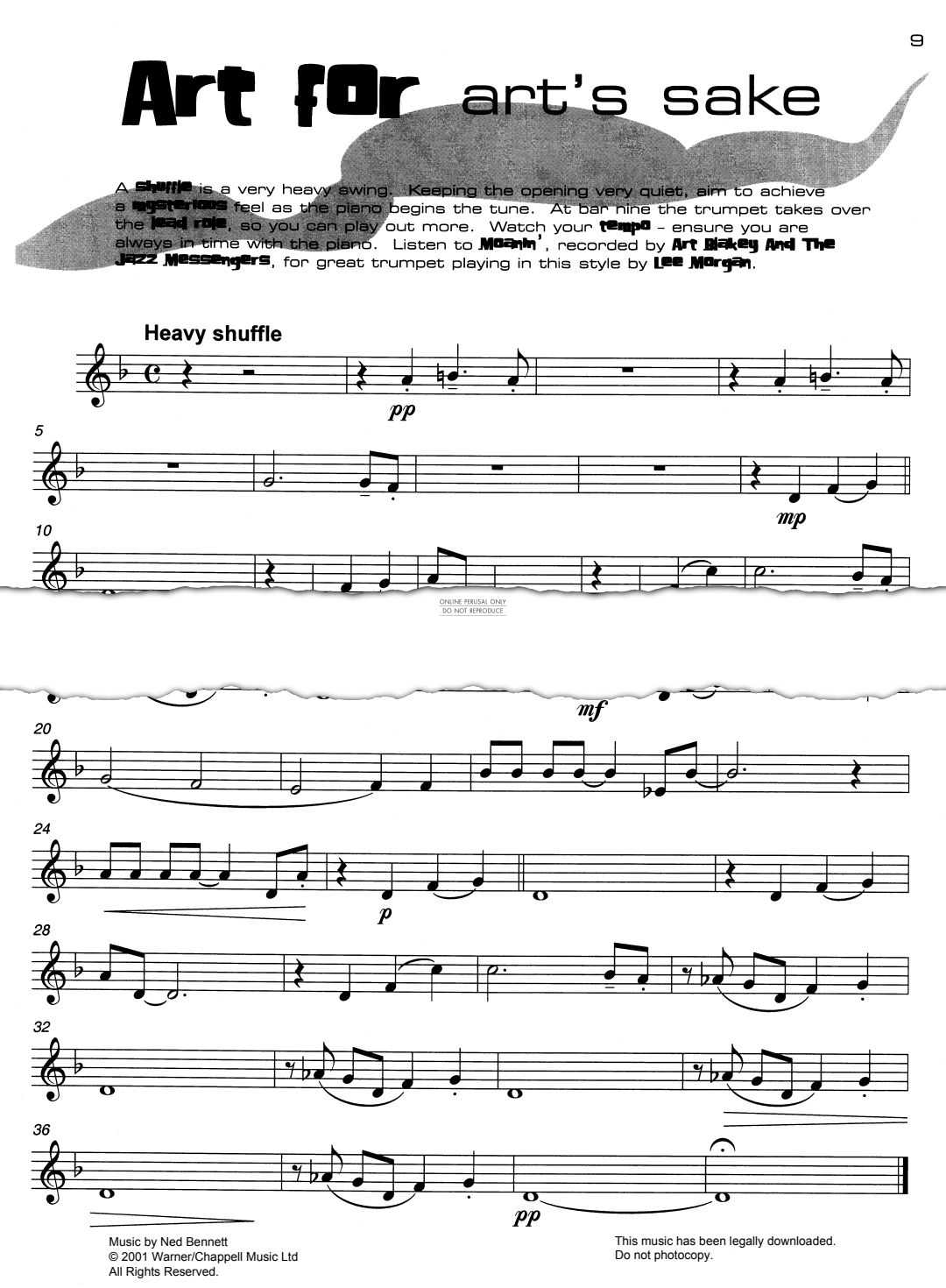 Produktgalerie: Seite 1 von 1 Art For Art's Sake, Ned Bennett, Klavier, Trompete