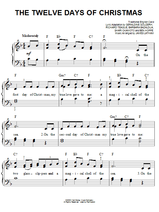 Product gallery: Page 1 of 1 The Twelve Days Of Christmas, Traditional English Carol