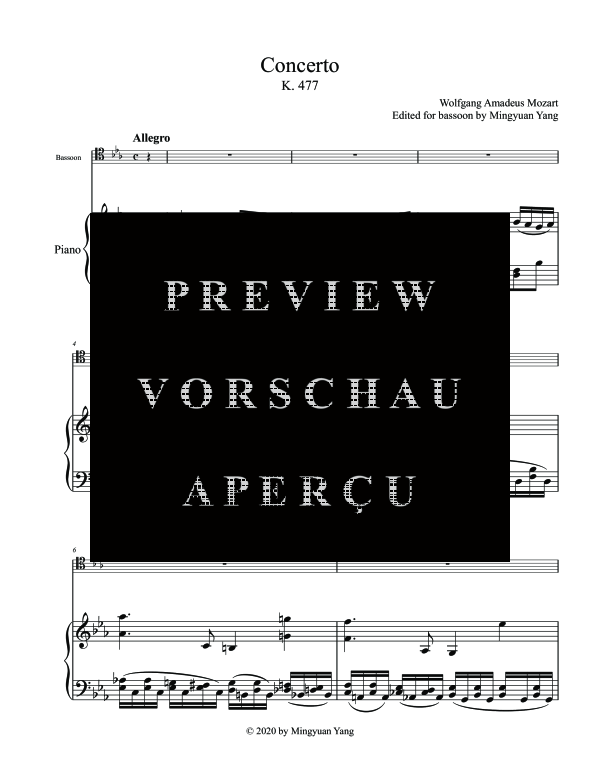 gallery: Concerto in E-flat Major, K. 447, , (Fagott und Klavier)