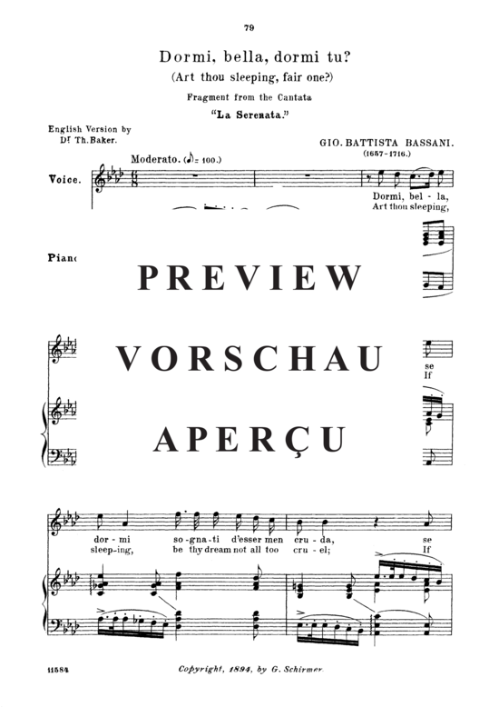 gallery: Dormi, bella , Parisotti, Alessandro, (Gesang mittel + Klavier)
