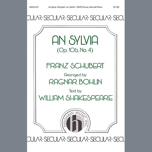 Produktbild zu: An Sylvia (op. 106, No. 4) (arr. Ragnar Bohlin)