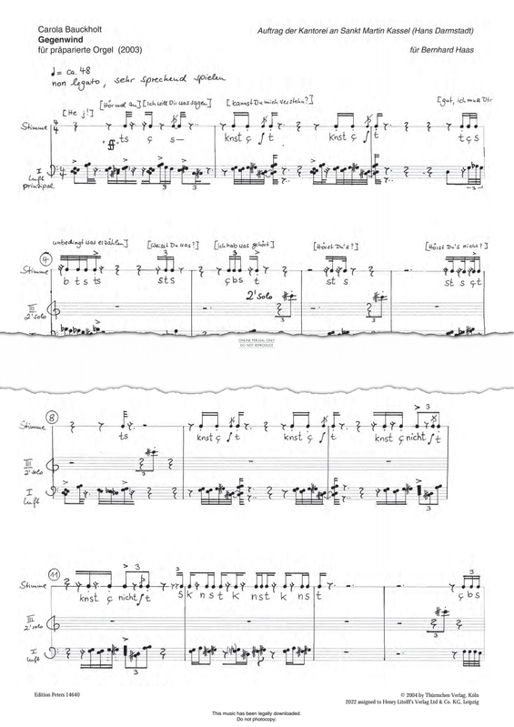 Produktgalerie: Seite 1 von 1 Gegenwind, Carola Bauckholt, Orgel