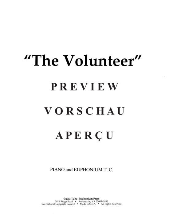 Product gallery: Page 3 of 21 The Volunteer , , (euphonium/cornet in Bb + piano)