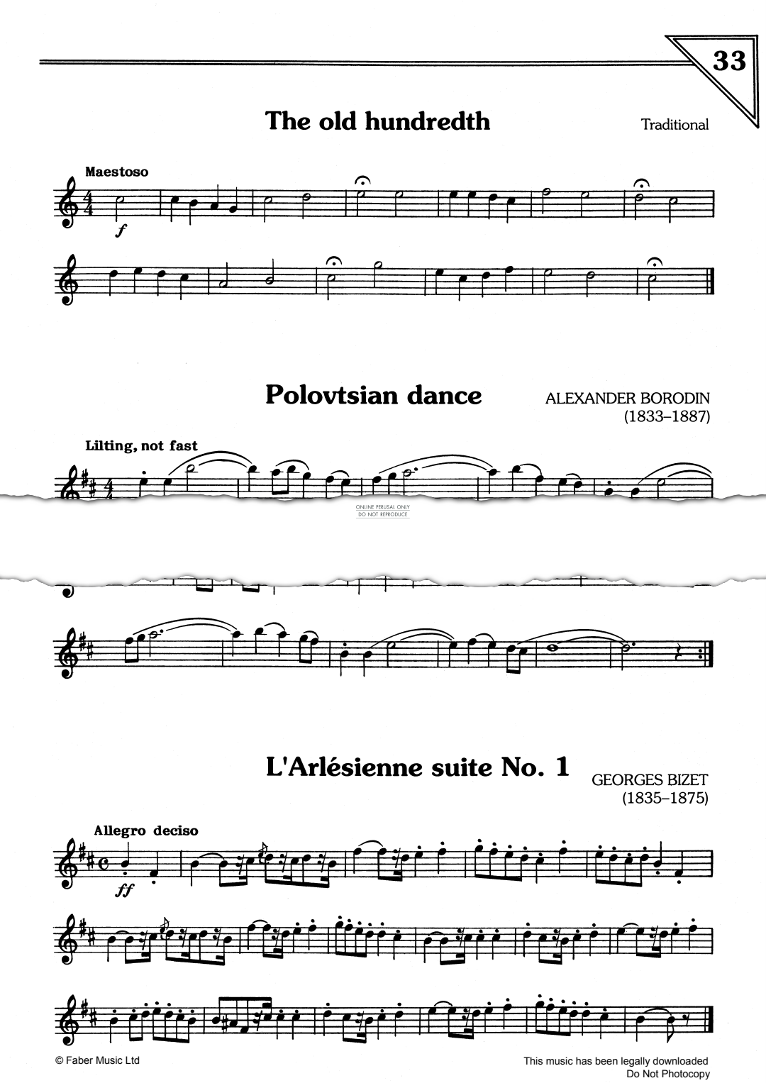 gallery: The Old Hundredth/Polovtsian Dance, Alexander Borodin, Flöte