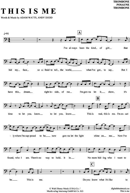 Product gallery: Page 1 of 4 This is me , Lovato, Demi, (Trombone)