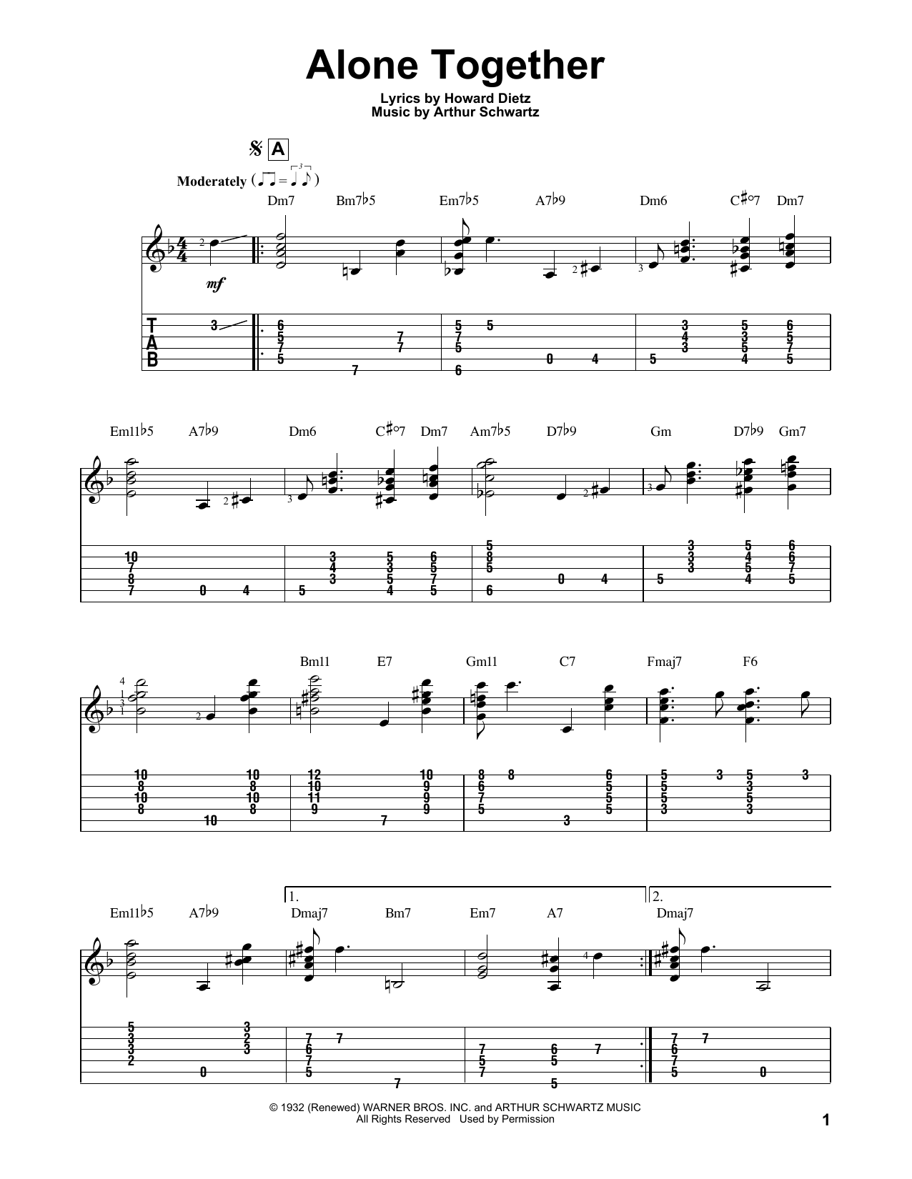 Product gallery: Page 1 of 1 Alone Together, Howard Dietz