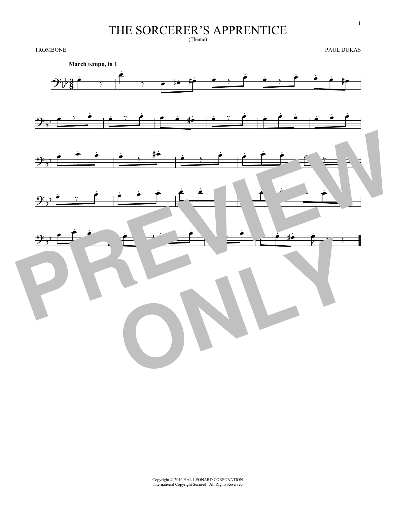 Product gallery: Page 1 of 1 The Sorcerer's Apprentice, Paul Dukas