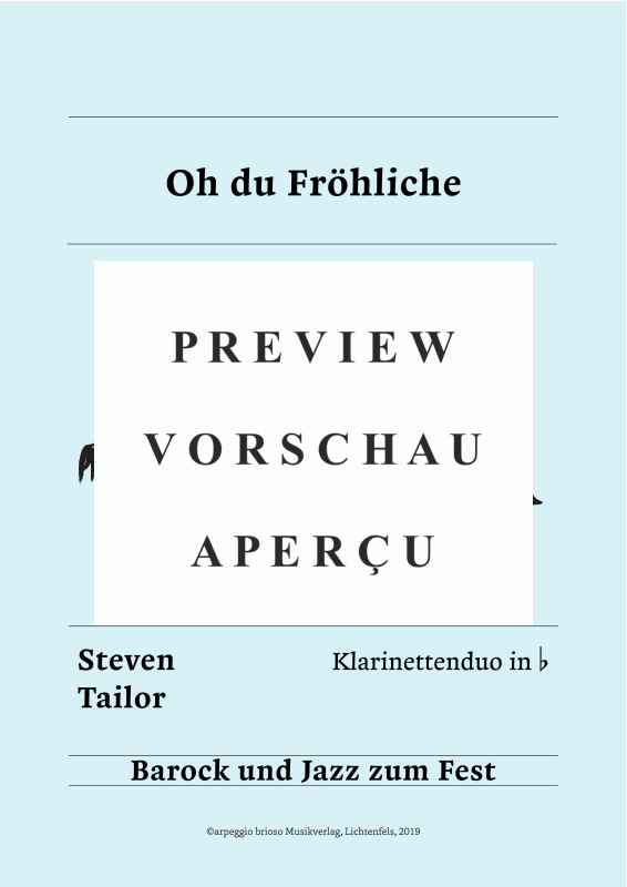Product gallery: Page 2 of 8 Oh du Fröhliche - aus dem Album Barock und Jazz zum Fest, , (Duet 2x clarinet in Bb)