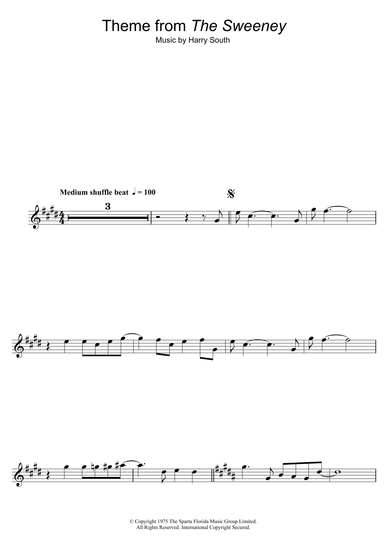 Product gallery: Page 1 of 1 Theme from The Sweeney, Harry South