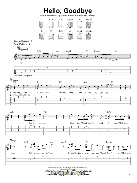 Product gallery: Page 1 of 1 Hello, Goodbye, The Beatles