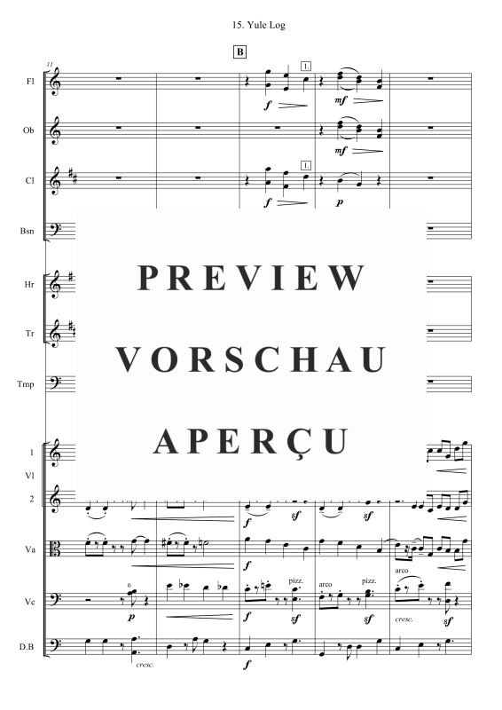 Produktgalerie: Seite 4 von 11 Yule Log, , Kammer Orchester Holzbläser, Blechbläser, Streicher und Pauken