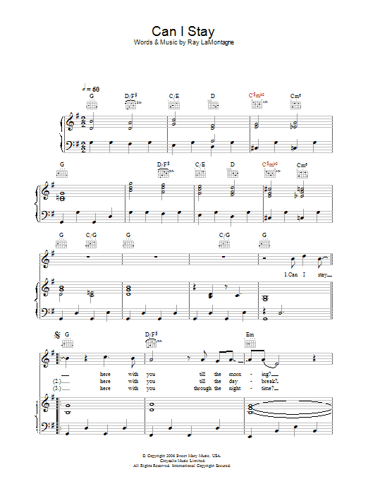Produktgalerie: Seite 1 von 1 Can I Stay, Ray LaMontagne, Gesang, Gitarre, Klavier