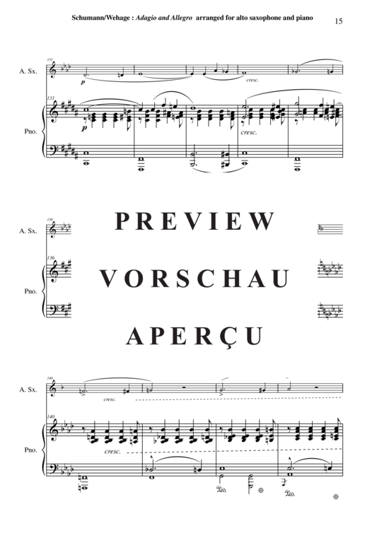 Product gallery: Page 16 of 21 Adagio und Allegro, Opus 70 , , (alto saxophone + piano)