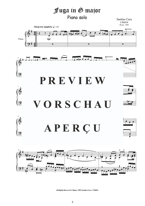 Produktgalerie: Seite 3 von 6 Fuge in G-Dur, , Klavier Solo
